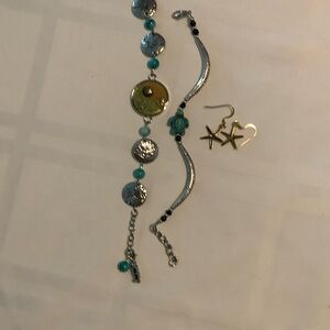 Turquoise Beaded Silver-Accent Bracelet - Women's Jewelry